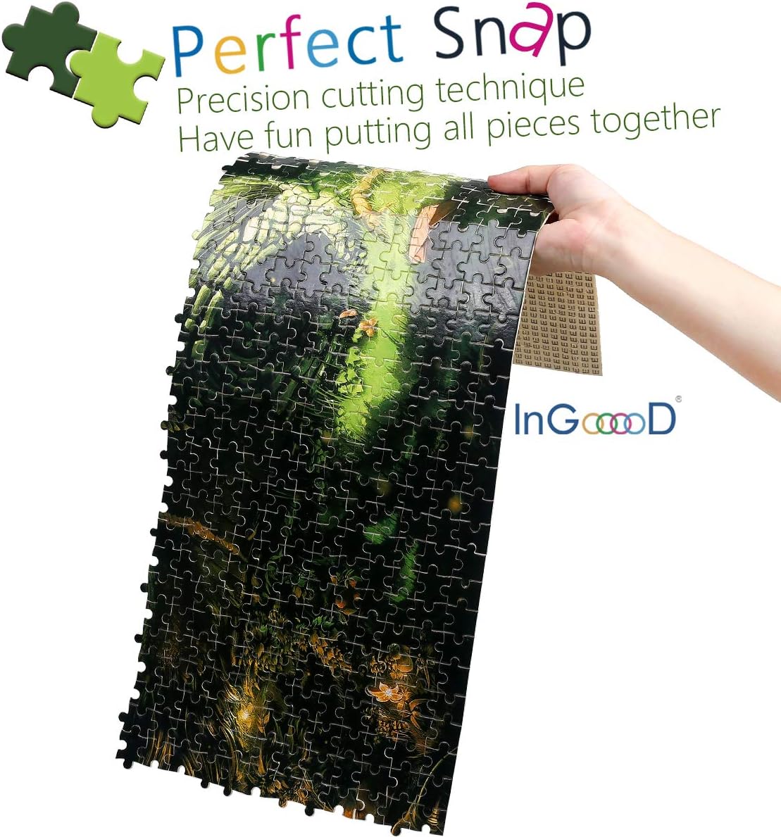 Ingooood- Jigsaw Puzzle 1000 Pieces- Fantasy Series- Anime Dragon_ IG-0443 Entertainment Wooden Puzzles Toys