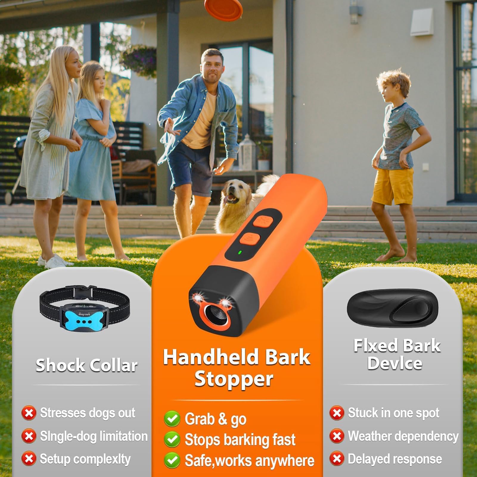 Anti Barking Devices, Dog Barking Deterrent Devices with HD Display and LED Flashlight, Suitable for Training to Improve Bad Behavior - Image 2