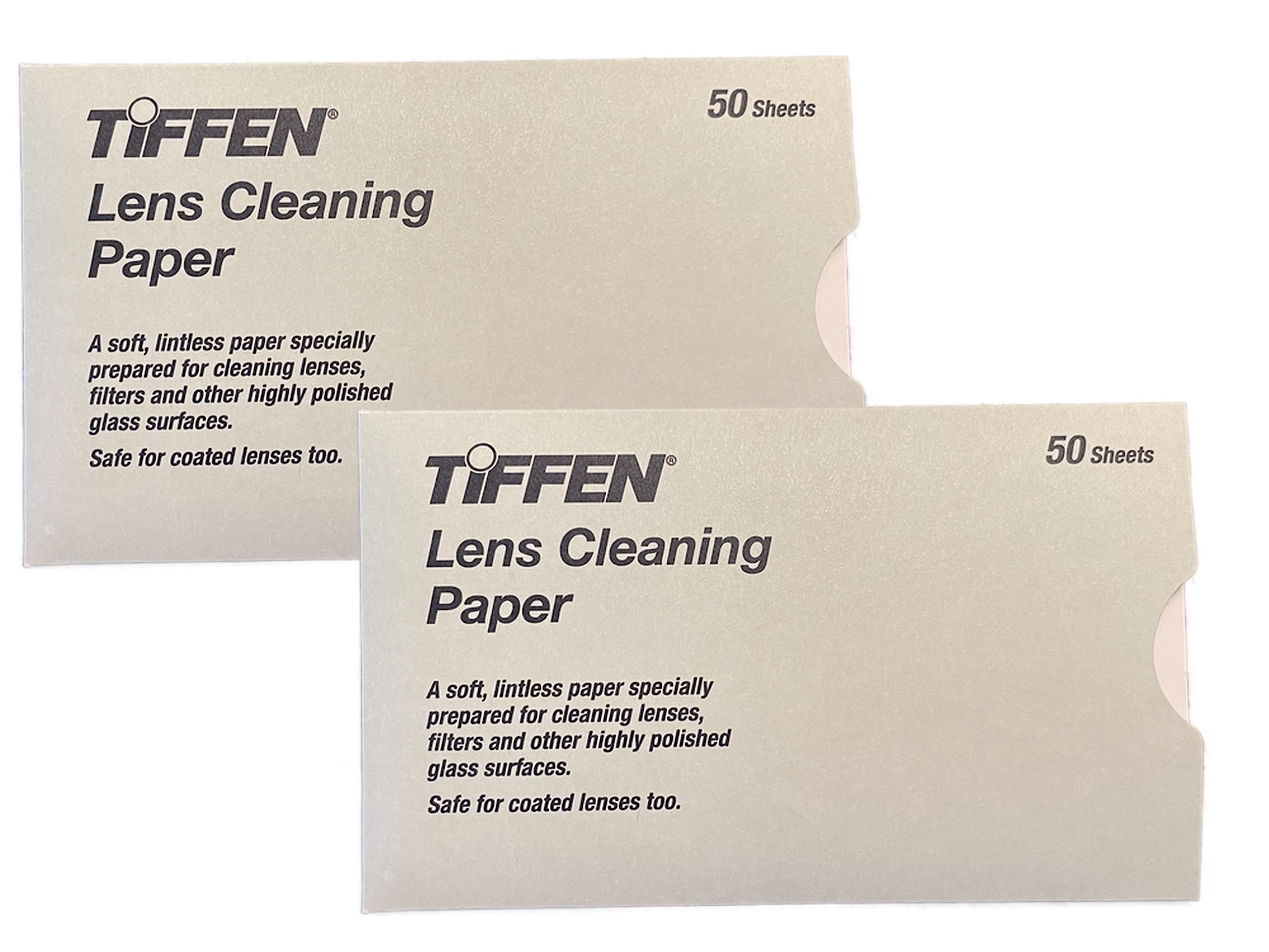 TIFFEN Lens Cleaning Tissues - Confezione doppia, 2 x 50 pezzi, per obiettivi e lenti