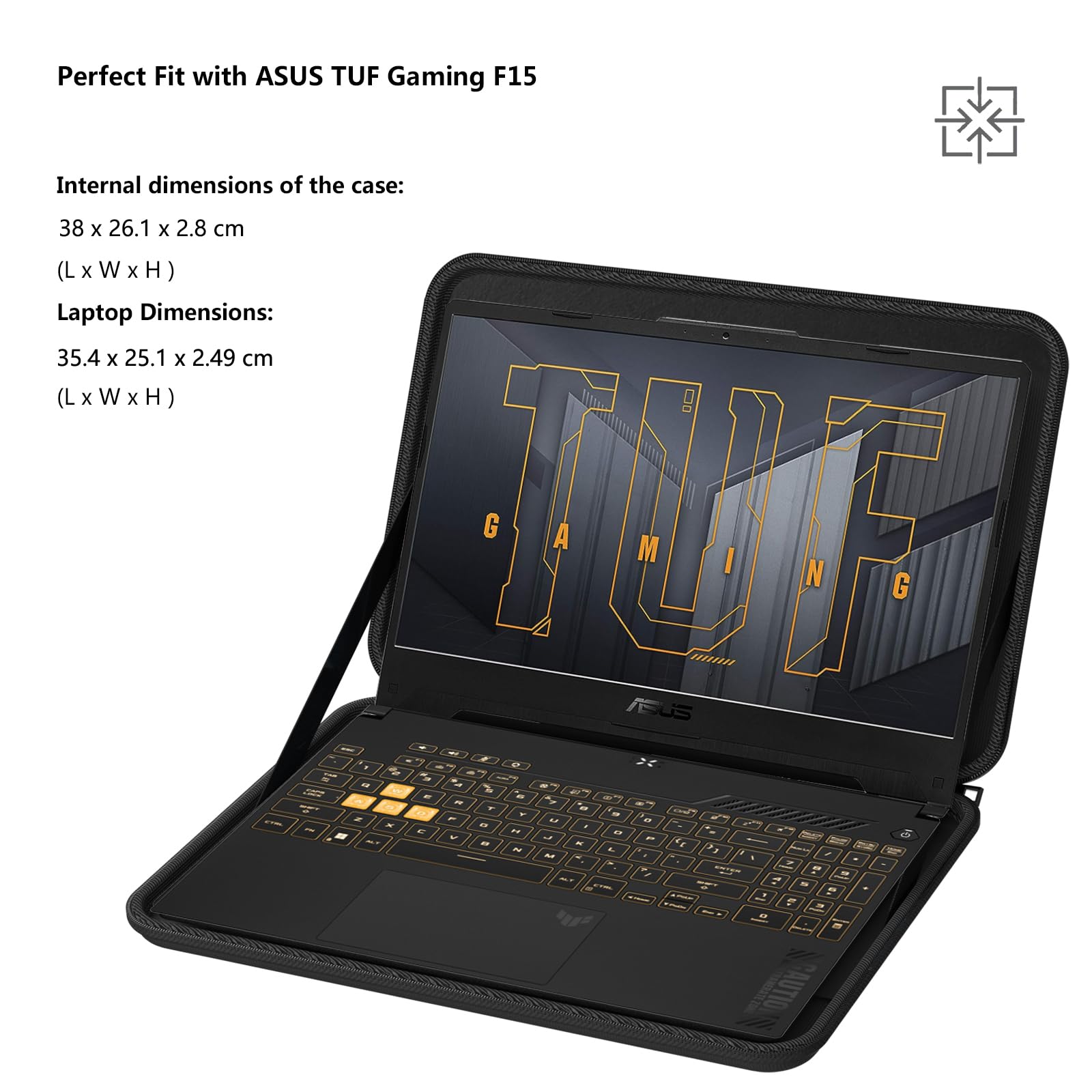 Smatree Custodia rigida per computer portatile, compatibile con computer portatili ASUS TUF da 15,6", custodia sottile e antiurto