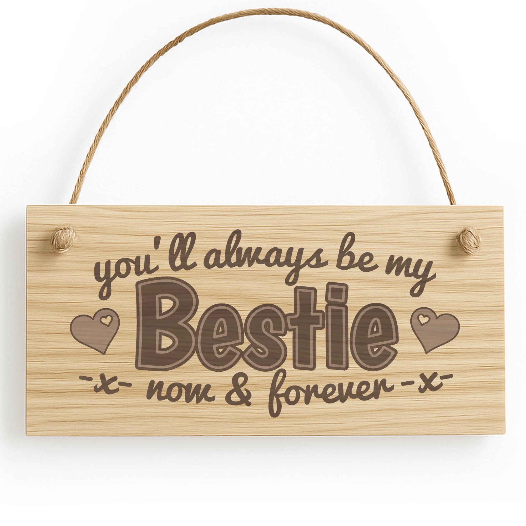 Red Ocean Bestie Wooden Sign | You’ll Always Be My Bestie Now & Forever | Friendship Gift for Best Friend | Cute Home Decor