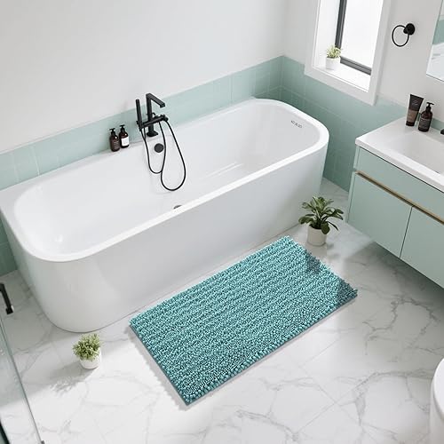 Miniatura 369 de Yimobra - Tapete de baño largo de felpilla, grande de 55.1 x 24 pulgadas, microfibra gruesa, absorbente, extrasuave, antideslizante, peludo, lavable