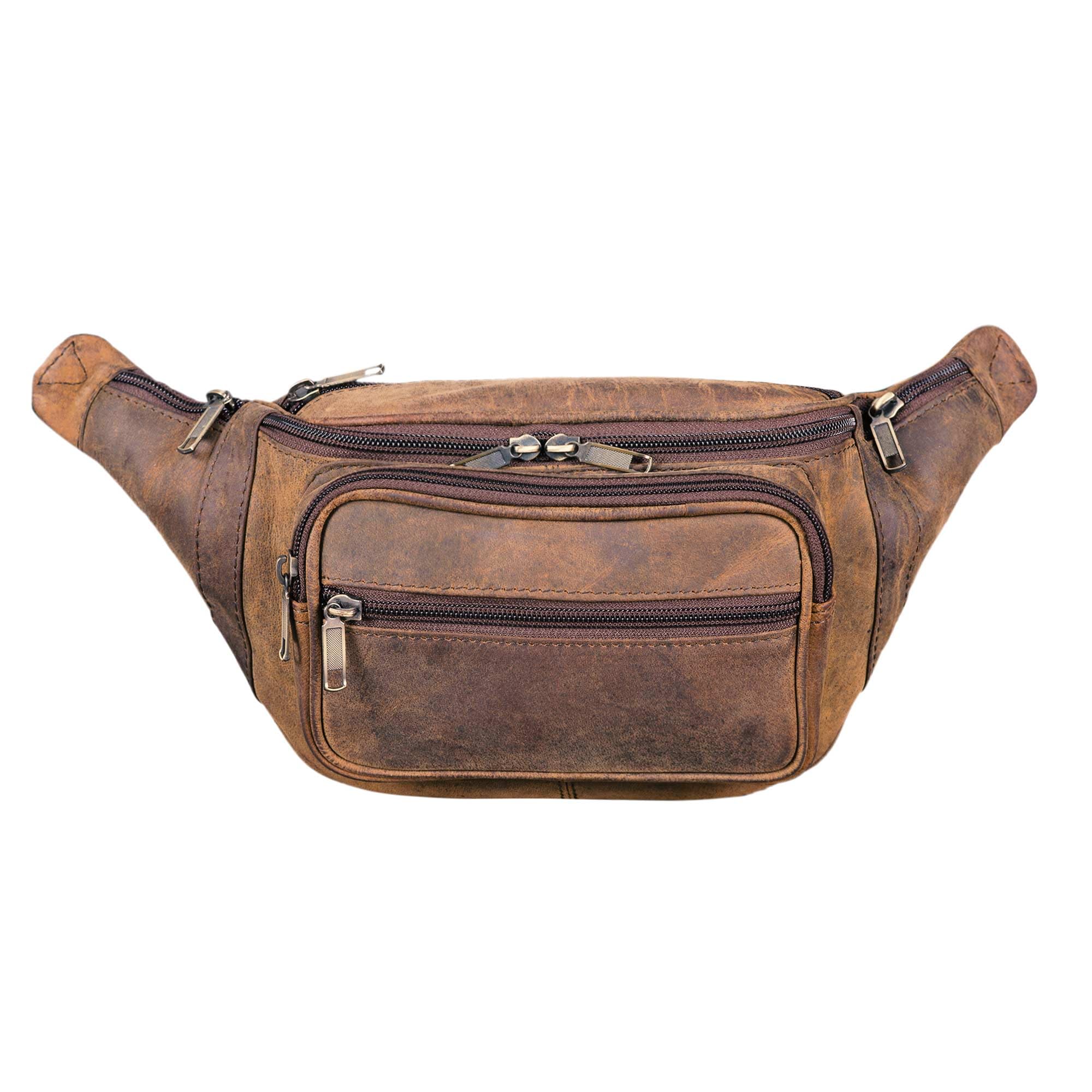 STILORD Maverick Leder Bauchtasche Gürteltasche Umhängetasche Hüfttasche Kameratasche Handy Reise Festival Trekking Damen Herren weiches Leder Farbe:schwarz