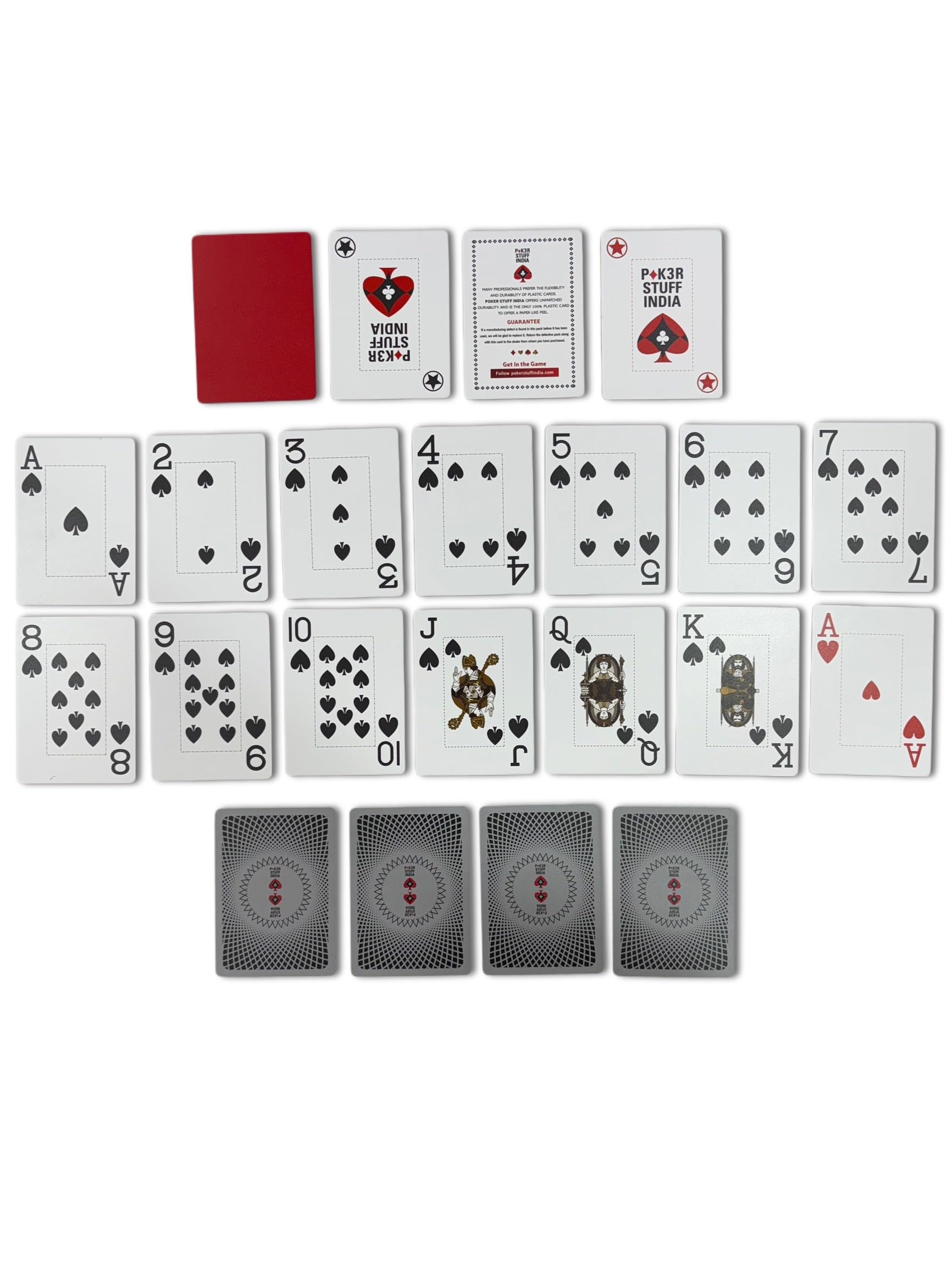 Poker stuff India POK3R Stuff India Psi Plastic Poker Playing Cards for Casino Gaming -Washable Teen Patti Poker Cards, Silver