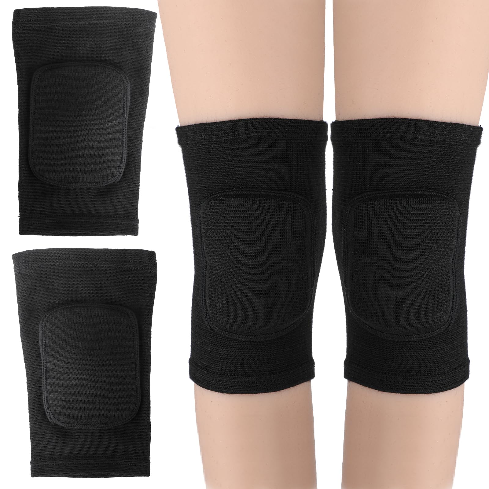 Sibba Genouillère Pour Enfants Genouillère Élastique Respirante Protection De Genou En Éponge Rembourrée Antidérapante Pour Le Volleyball La Danse Course Patinage Basketball Football Sports