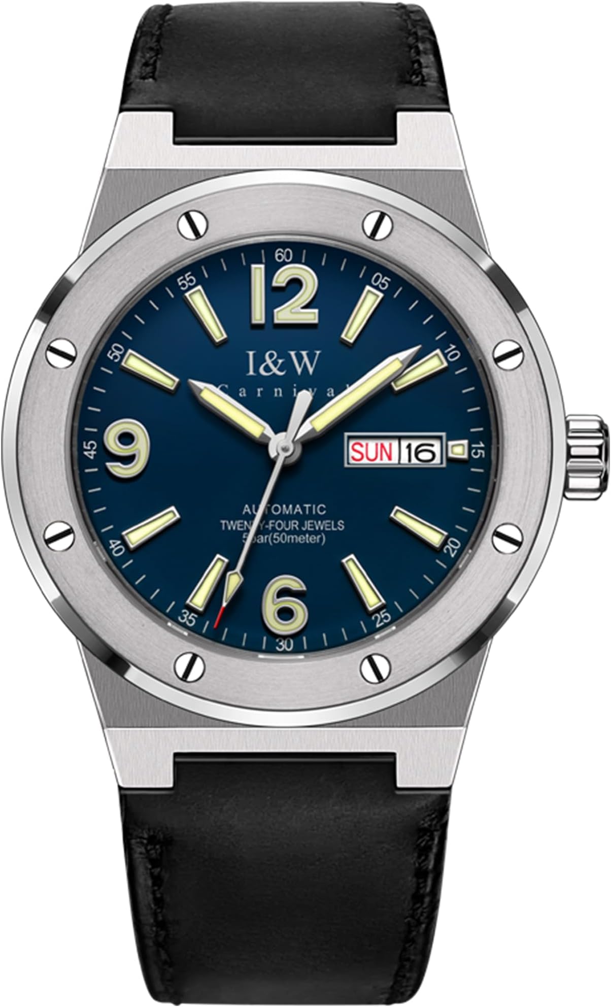 IW Men Automatic Watch, NH36 Automatic Movement Luminous Top Brand Luxury Sports Mechanical Watch Relogio Masculino