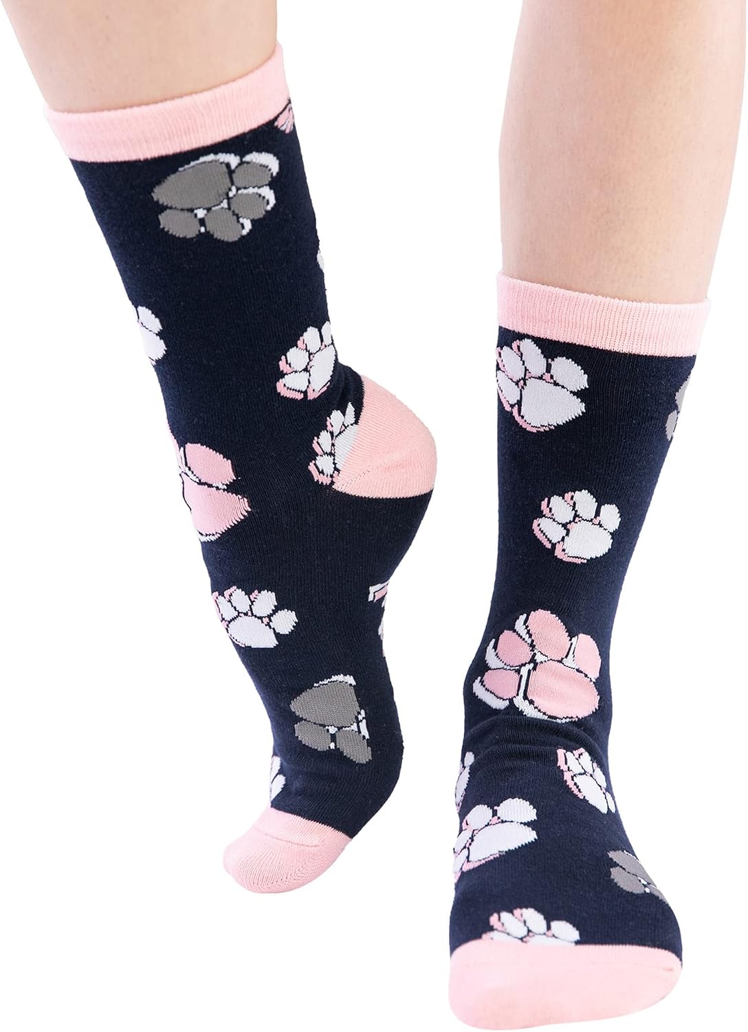 LazyOne's Men and Women's Novelty Crew Socks, Funny Crew Socks For Men and Women (Cat Mom)