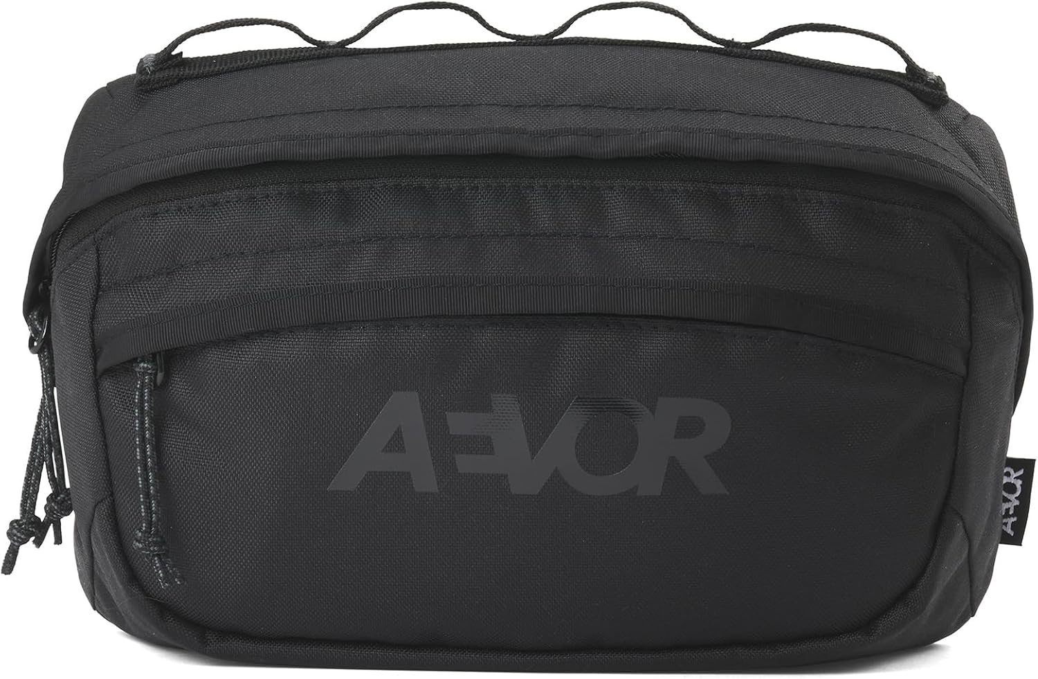 AEVOR Bar Bag Black Eclipse - Bicycle Handlebar Bag - Water-Repellent - 3 L Volume - 2 Inner Pockets - Sustainable Material - PFC-Free Waterproofing