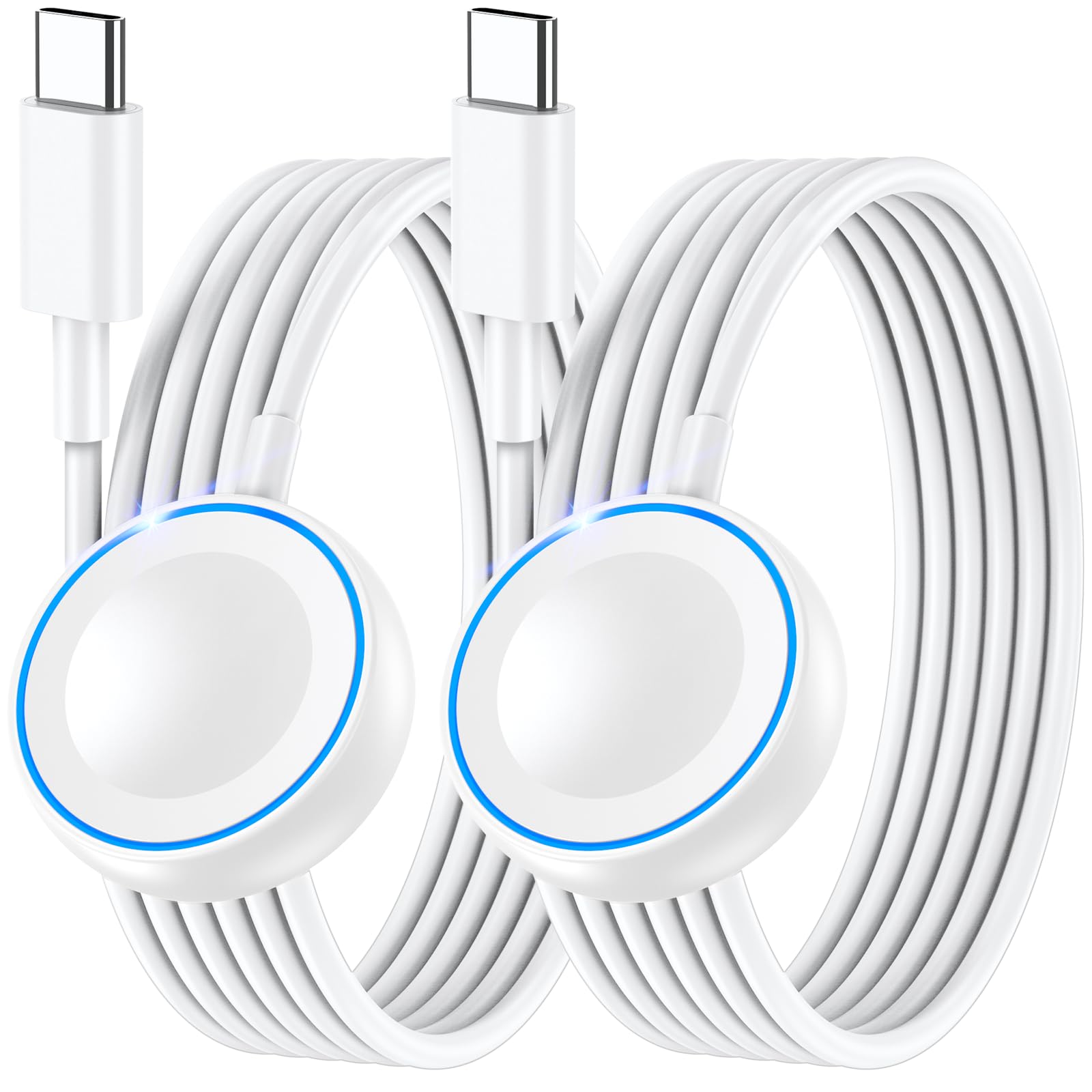 2Pack for Apple Watch Charger Fast Charging 5W,USB Type C, 4.0 Feet | Fast iWatch Charger,4FT Travel Essentials Magnetic USB C Charging Cable for Apple Watch Series 11/10/9/8/7,Ultra 3/2/1,SE3