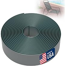 KOMORAX 1.5 Inch Wide, 50ft Long Vinyl Strap - Replacement Straps for Patio Chairs - Vinyl Strapping for Patio Furniture Repair - Durable Seat Repair Kit for Lawn Chairs, Outdoor Furniture Green