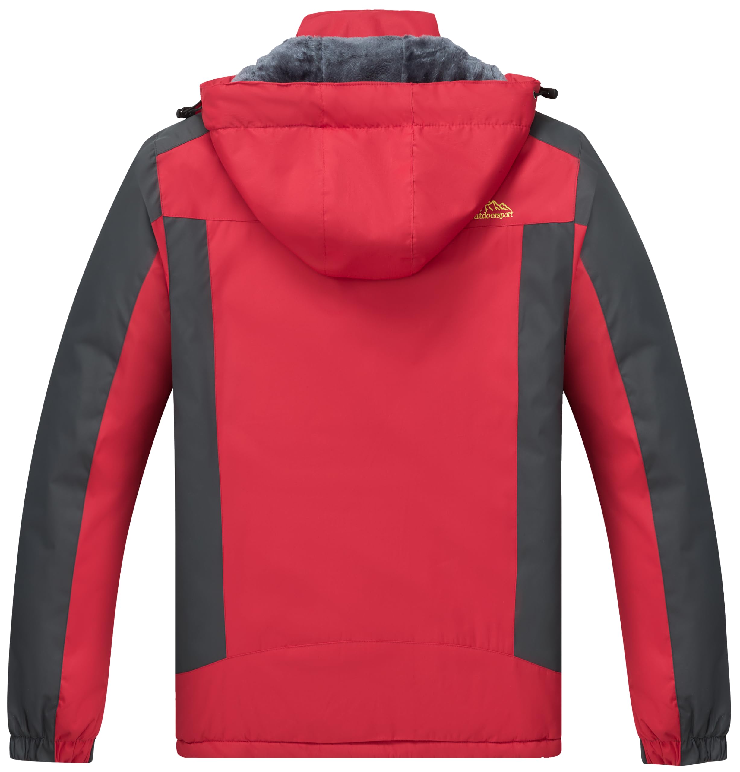 Chaqueta de esquí de invierno para hombre, cálida, impermeable, forro polar, abrigo de nieve con capucha, resistente al viento, impermeable de montaña
