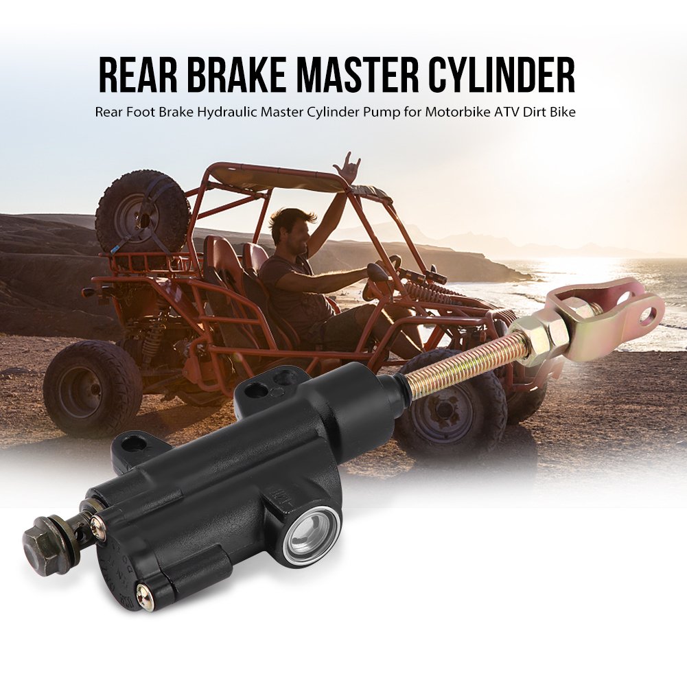 KIMISS Hintere Fußbremse Hydraulische Hauptzylinderpumpe für Motorrad ATV Dirt Bike(Swarchz)