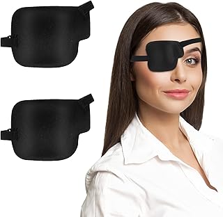 2Pcs Right Eye Patches for Adults,3D Adjustable Eyepatchs for Right Eye,Medical Eyepatch for Lazy Eye Amblyopia Strabismus or After Surgery (2pcs Adjustable Buckle Right)