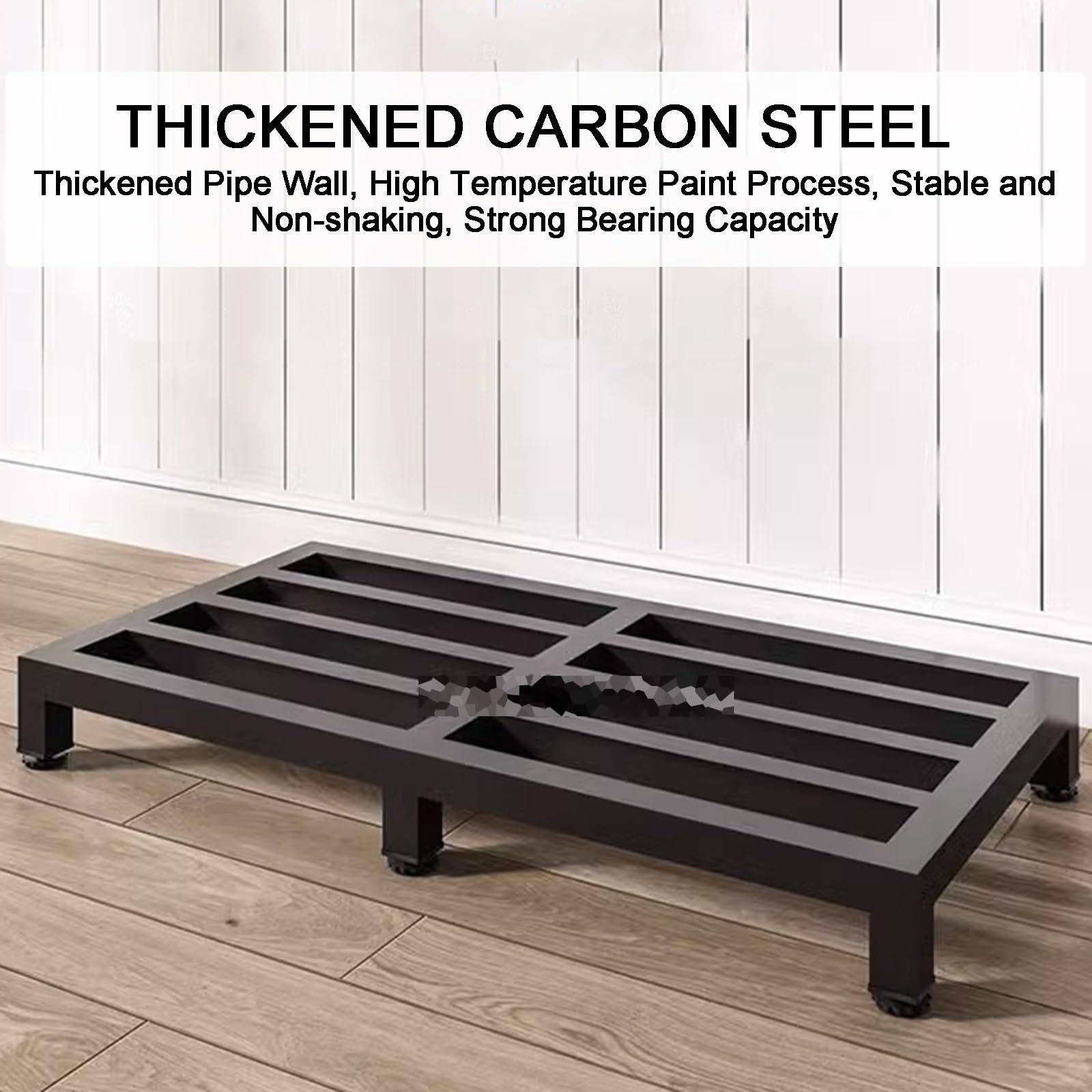 WIGING Metall Blumentopfständerfüße, Feuchtigkeitsbeständig Erhöhung Bodenpaletten, Möbel Geräte Kühlschrank Klimaanlage Untergestell Für Lagerhallen Küchen Geschäfte(Black,40x30x10cm)