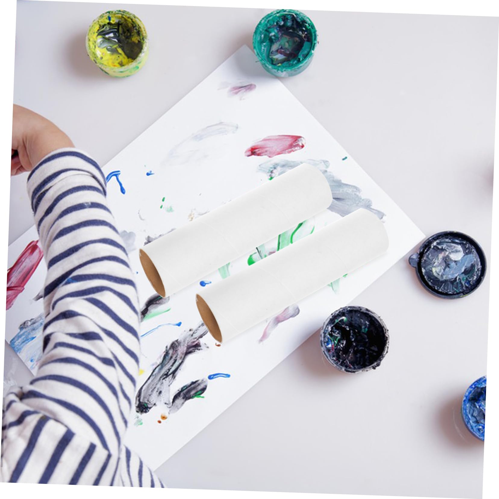 DOITOOL Rollos para Proyectos Artísticos de Papel Blanco 18 Tubos de Cartón para Manualidades Convenientes y Fáciles de Usar en Bricolaje Creativo
