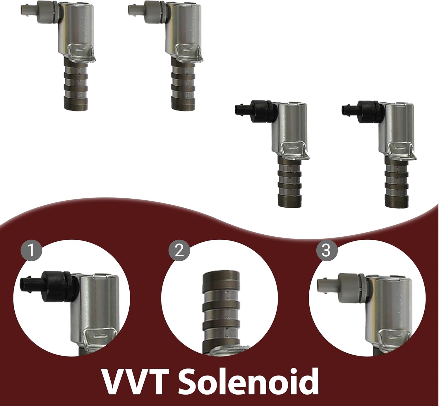 Timing Chain Kit w/VVT Solenoids Fit For Ford Edge Explorer F-150 3.5L 3.7L 2011-2017 Mustang Flex Taurus Transit Lincoln Mkx Mkz Mks Includes AT4Z6268B AT4Z6M280A AT4Z6256A Replacement Set