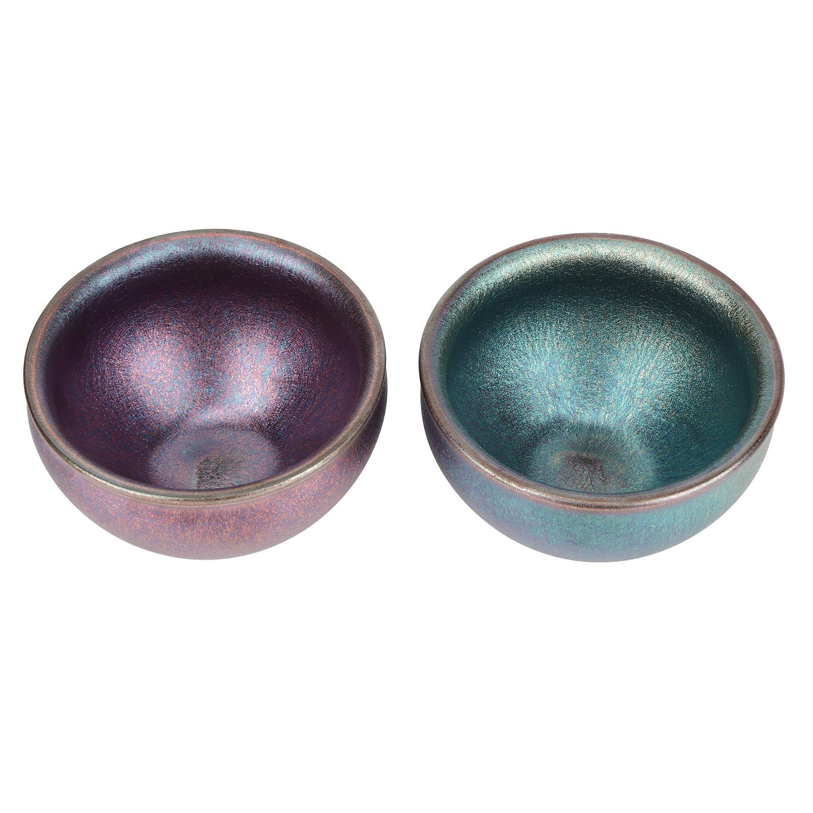 Tazze in Porcellana Smaltata Fatte a Mano in Ceramica, Ideali per gli Appassionati di tè/caffè, Set di 2 Tazze da tè per Uso Domestico