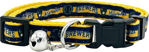 Miniatura 89 de MLB CAT Collar de satén de Los Angeles Angels, collar de equipo de béisbol para perros y gatos. Un collar de gato brillante y colorido con colgante