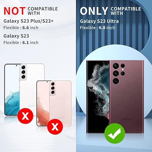 Miniatura 2 de Leiju Case Funda para Samsung Galaxy S23 Ultra 5G con diseño de correa con purpurina 3D hecha a mano con piedras brillantes de cristal y diamantes