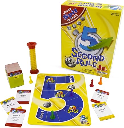 5 Second Rule Game Jr. - Simple Questions Card Game for Family Fun, Party, Kids, Travel, Game Night &amp; Sleepovers - Think Fast and Shout Out Answers - For Ages 6+