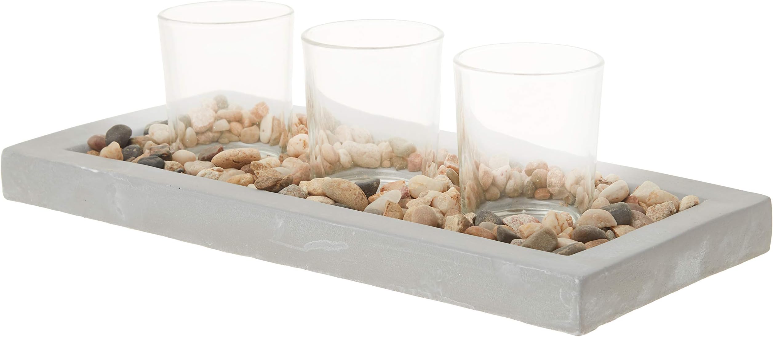 Briarwood Cement Votive Holder Tray, Natural, BR-5046A