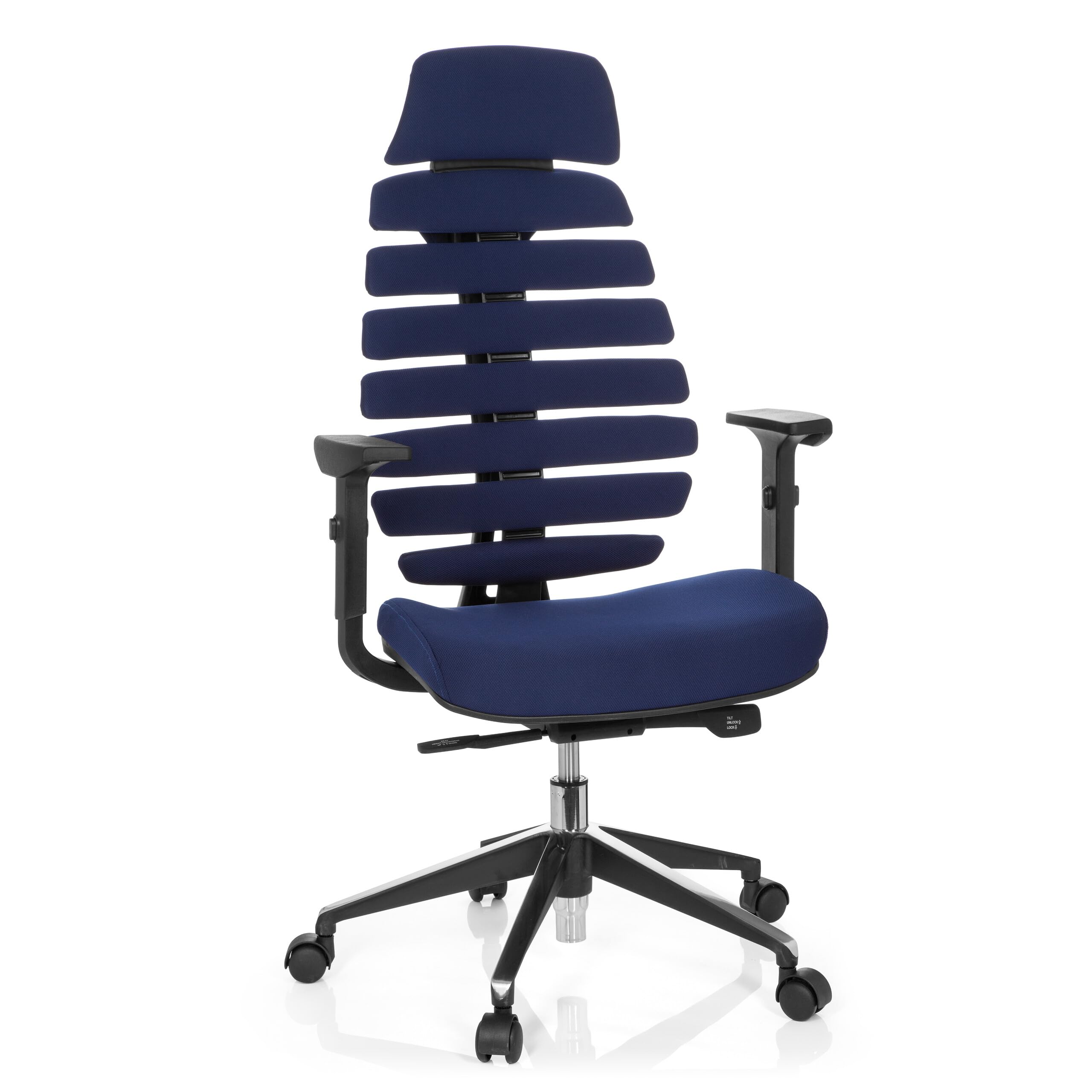 Silla de oficina Ergo Line II Pro hjh OFFICE con reposacabezas azul
