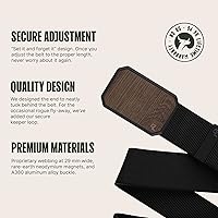 Vista 2 de Groove Life - Cinturón de nailon elástico para hombre con hebilla magnética de aluminio