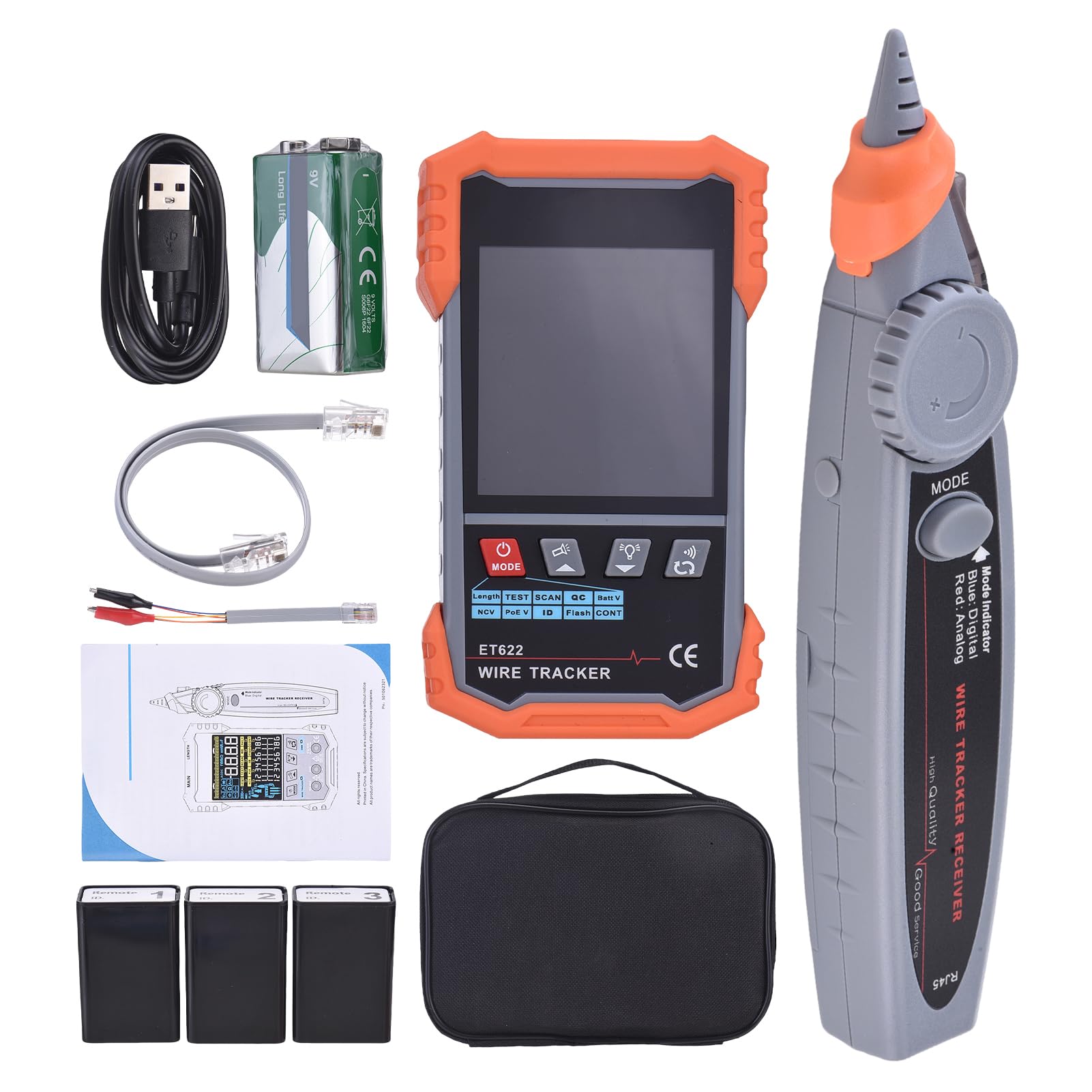 Generic Netzwerkkabel -Tester Digitaler -Spannungsdetektor für die Wartung der Netzwerkinstallation (Network Cable Tester)