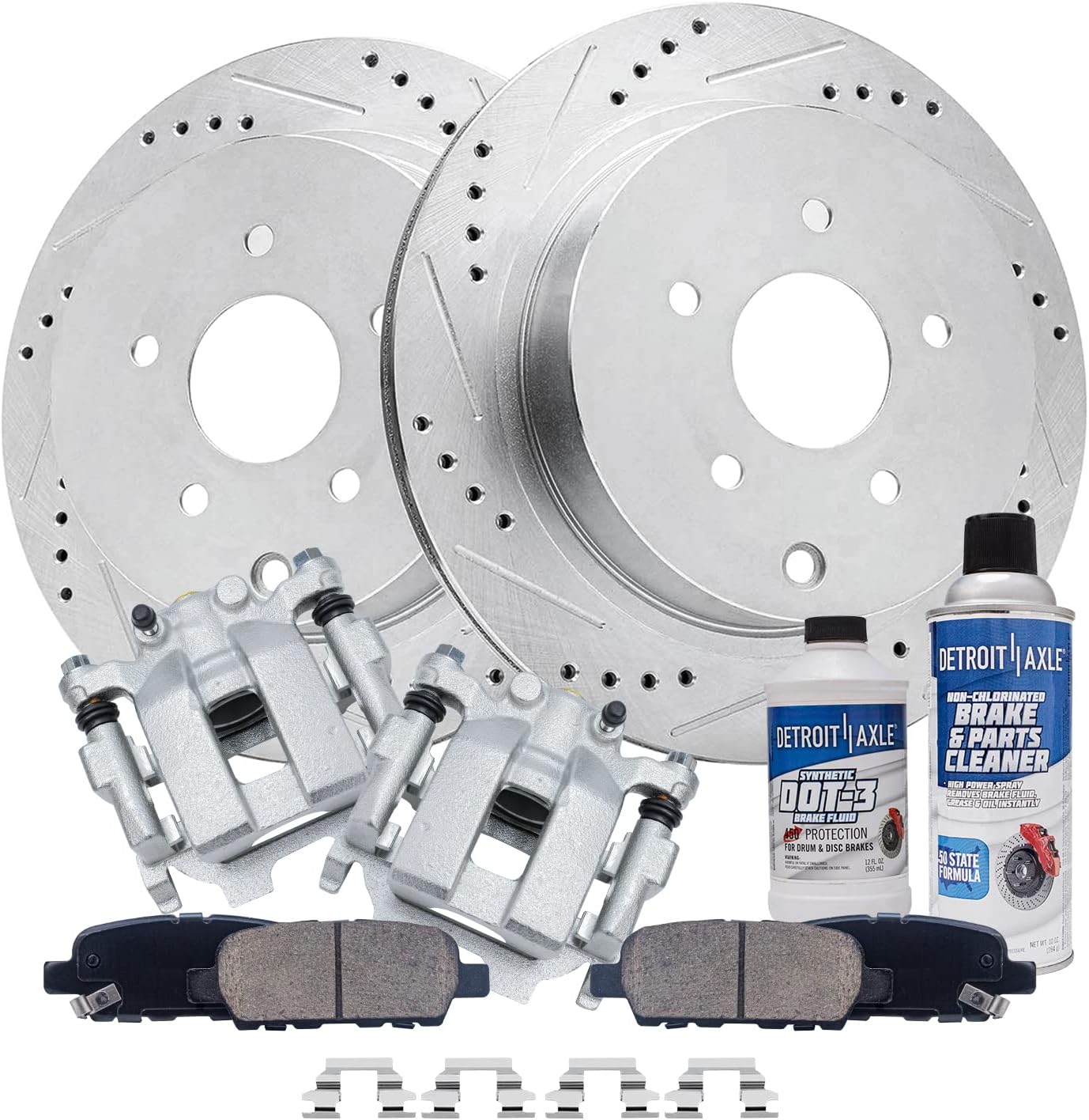 Detroit Axle Rear Brake Kit for M37 M56 Q50 Q60 Q70 Q70L