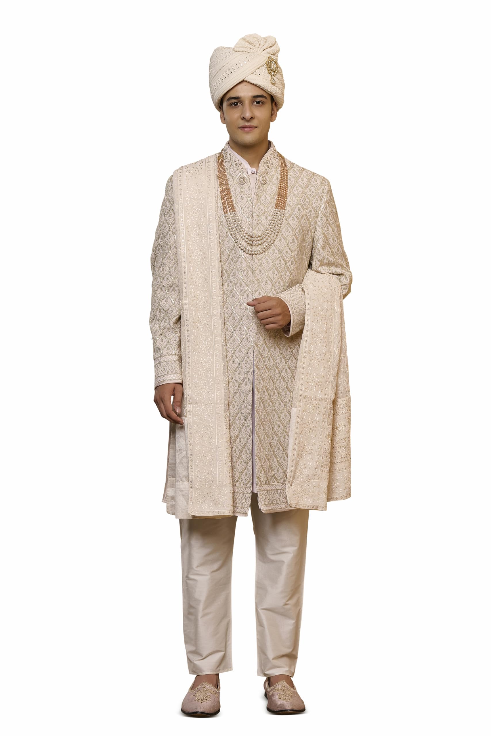 tasva Ivory Grace Sherwani Set-picture-45