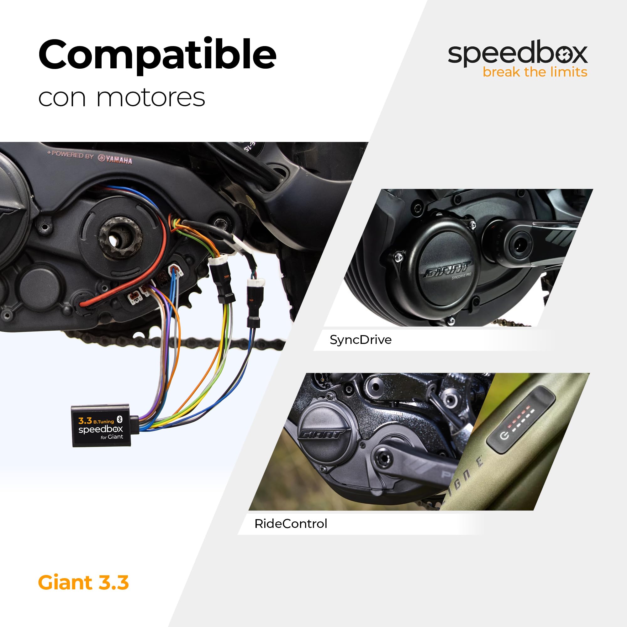 SpeedBox 3.3 Compatible con bicicletas eléctricas Giant / Chip de tuning para motores SyncDrive Pro y RideControl Go 2022-2024