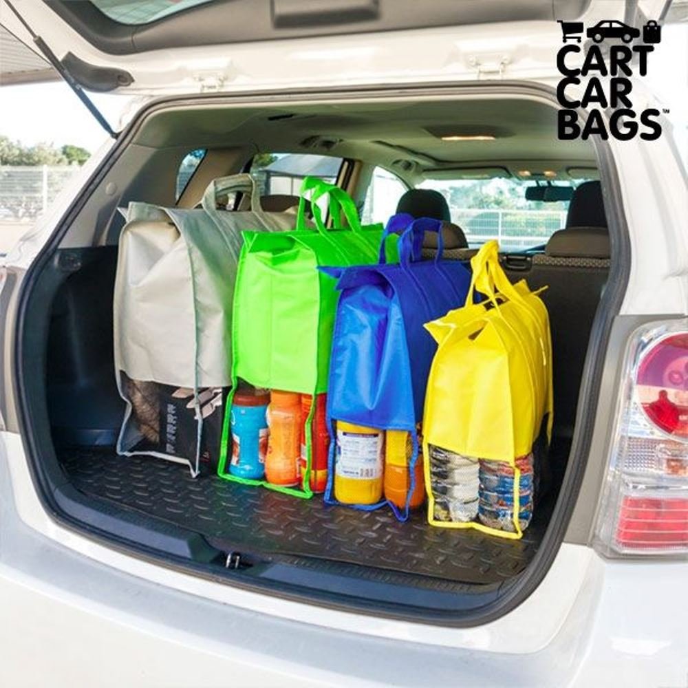 Cart Car Bags Buste per Spesa e Bagagliaio (Pacco da 4)