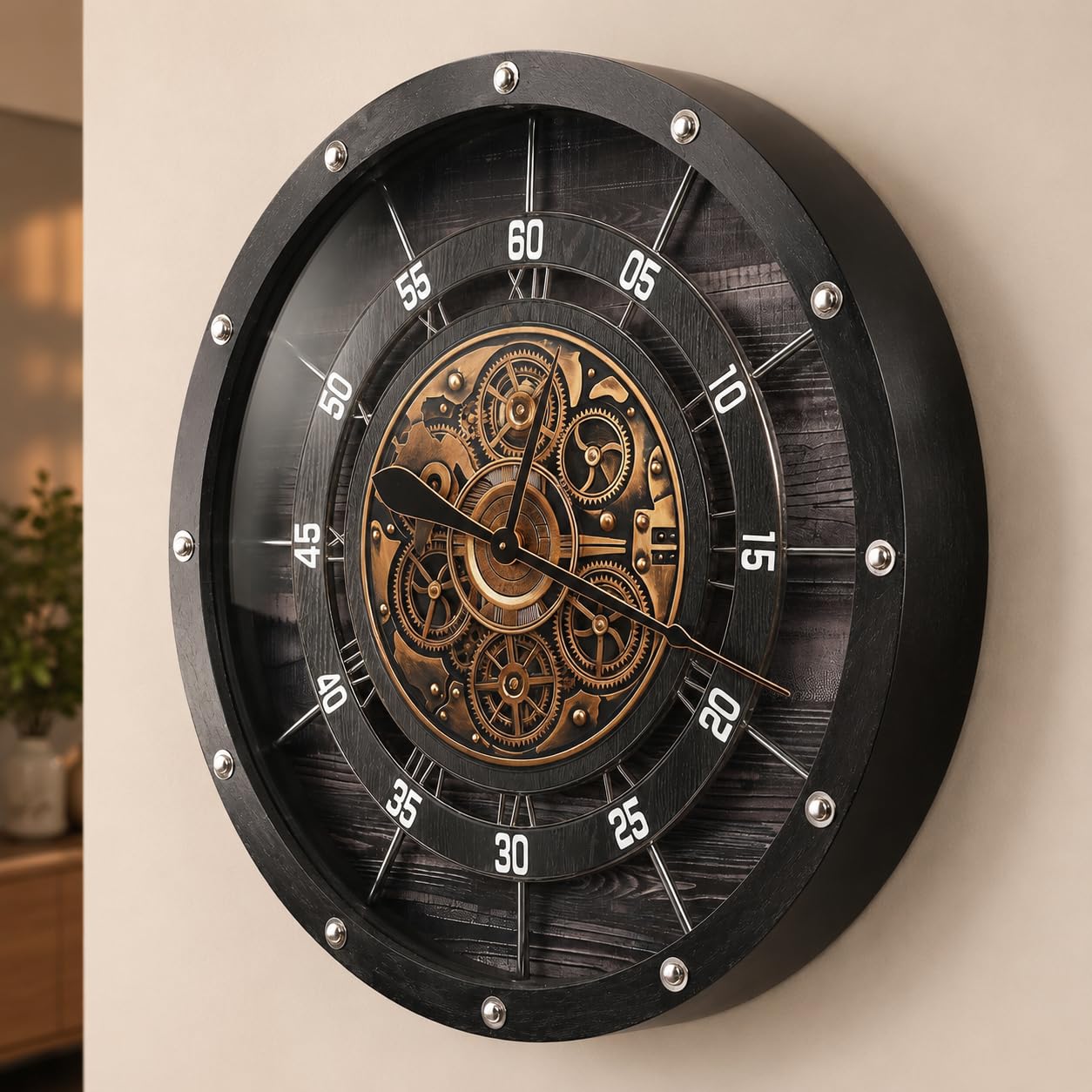 HOIBAI Large Wall Clock