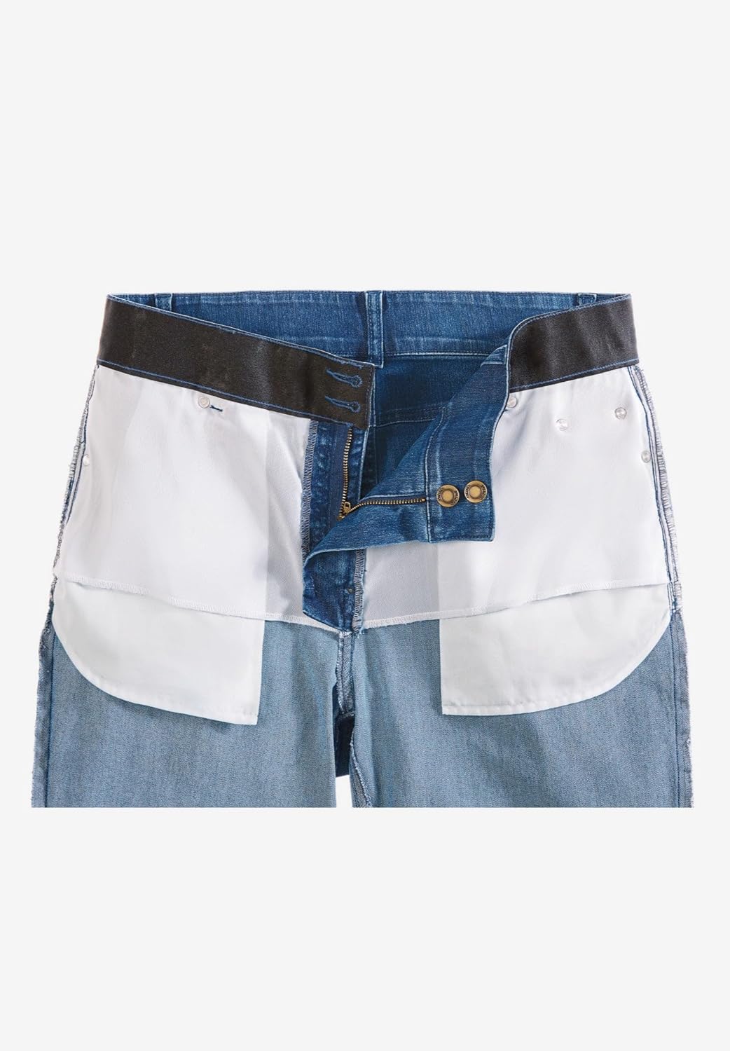 Woman Within Plus Size Stretch Built-in Slimming Panel Capri Jeans