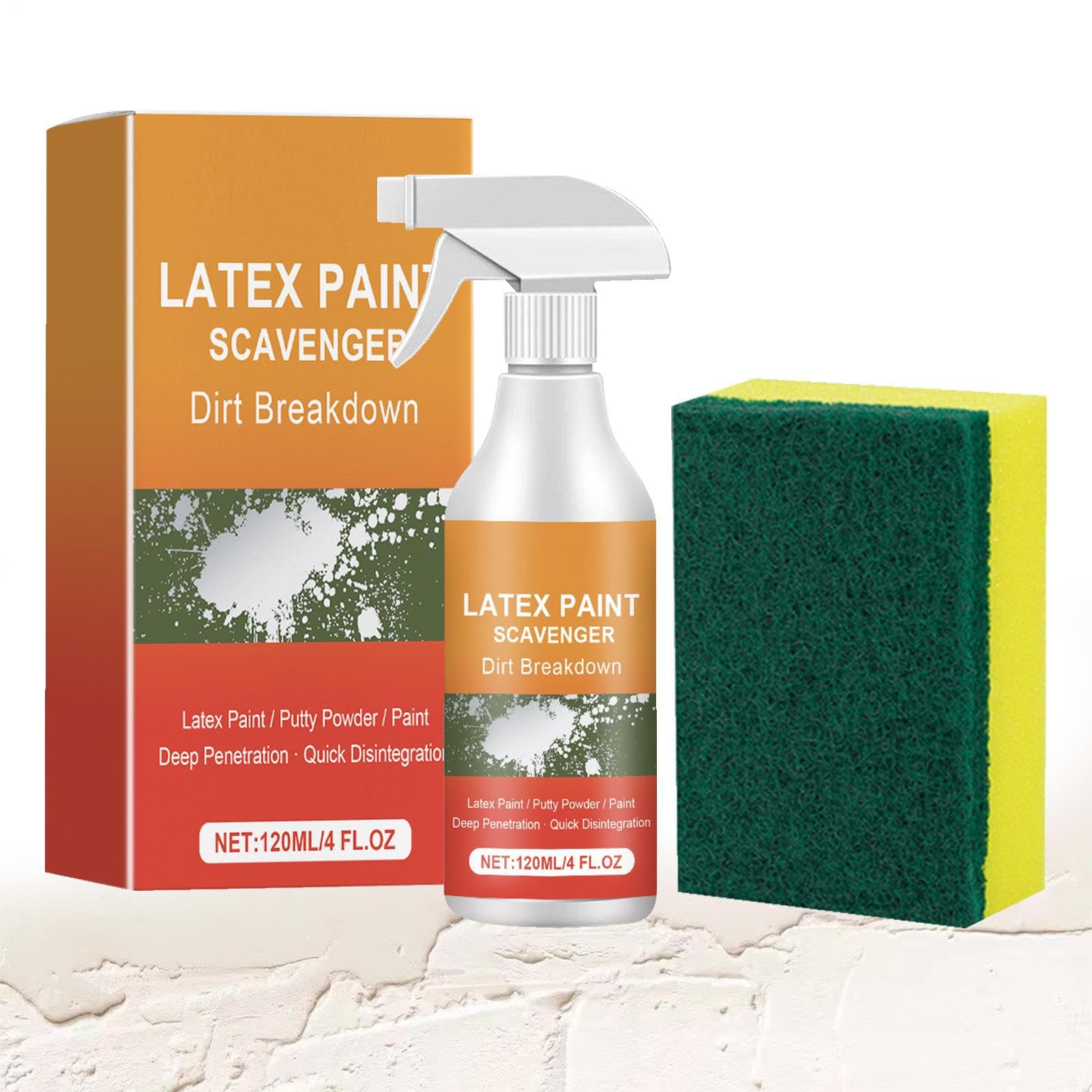 Sverniciatore per cemento, piastrelle, pietra, legno e metallo, 120 ml di vernice e vernice liquida, ecologico con applicatore per ristrutturazione, pulizia