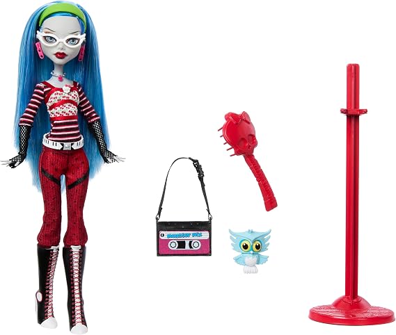 Monster High Booriginal Creeproduction Doll, Ghoulia Yelps Collectible Reproduction with Doll Stand, Diary & Pet Owl Sir Hoots A Lot