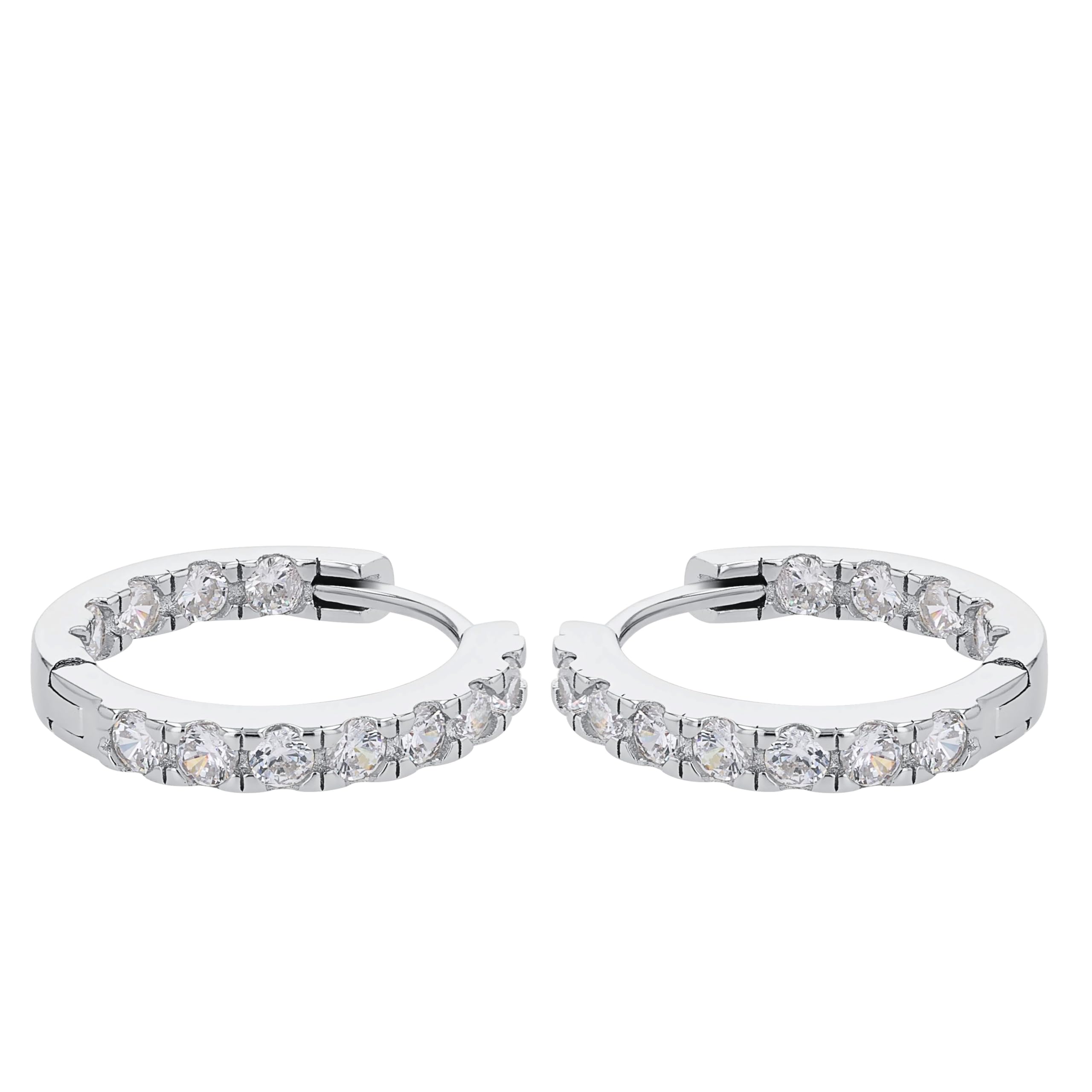 Amor Creolen 925 Sterling Silber Damen Ohrschmuck, mit Zirkonia synth., Kommt in Schmuck Geschenk Box