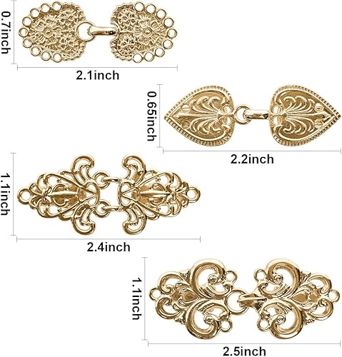 Miniatura 5 de J.CARP Dress Clips Sweater Clips Shawl Clips for Women, Vintage Cardigan Clip, Girls Brooch Clips for Clothing Pack of Four