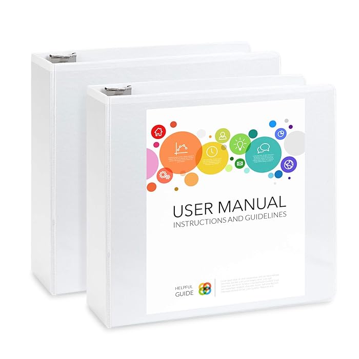 Buy Extra Large 3 Ring Binders, 4 Inch Binder with Rugged Heavy Duty