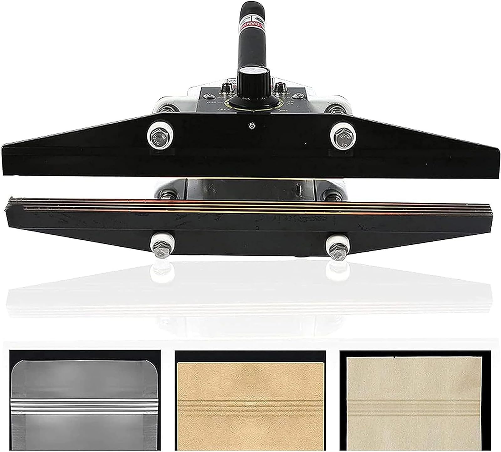 Hand Held Crimp Sealer,Heat Crimp Sealer,Heat Seal Bag Sealer Sealing Machine,Uniform Heating Up and Down,for Mylar Bag, Foil Bag, Cellophane Bag