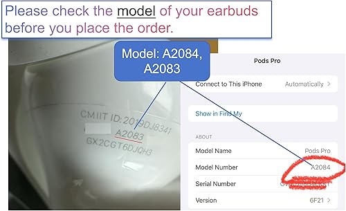 Miniatura 4 de Reemplazo original de auriculares derecho A2083 para AirPod Pro de 1 generación, compatible con funda de carga OEM AirPod Pro A2190, A2084, solo
