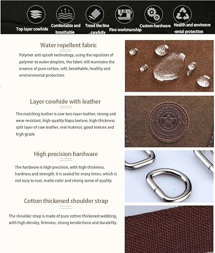 Miniatura 3 de Riñonera de lona para hombres y mujeres, cangurera táctica militar, bolsa de muslo para senderismo, escalada, ciclismo., Café, Riñonera de pierna