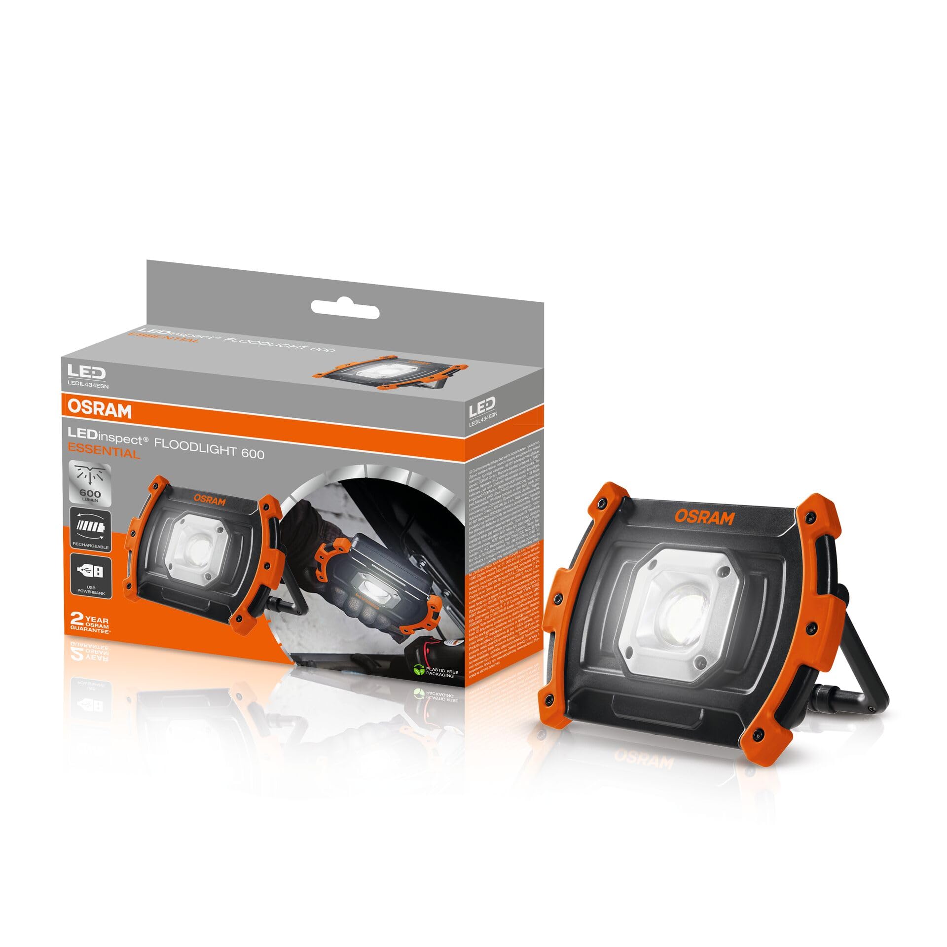 Osram LEDinspect Floodlight 600 LED Rechargeable Inspection Work Lamp Light