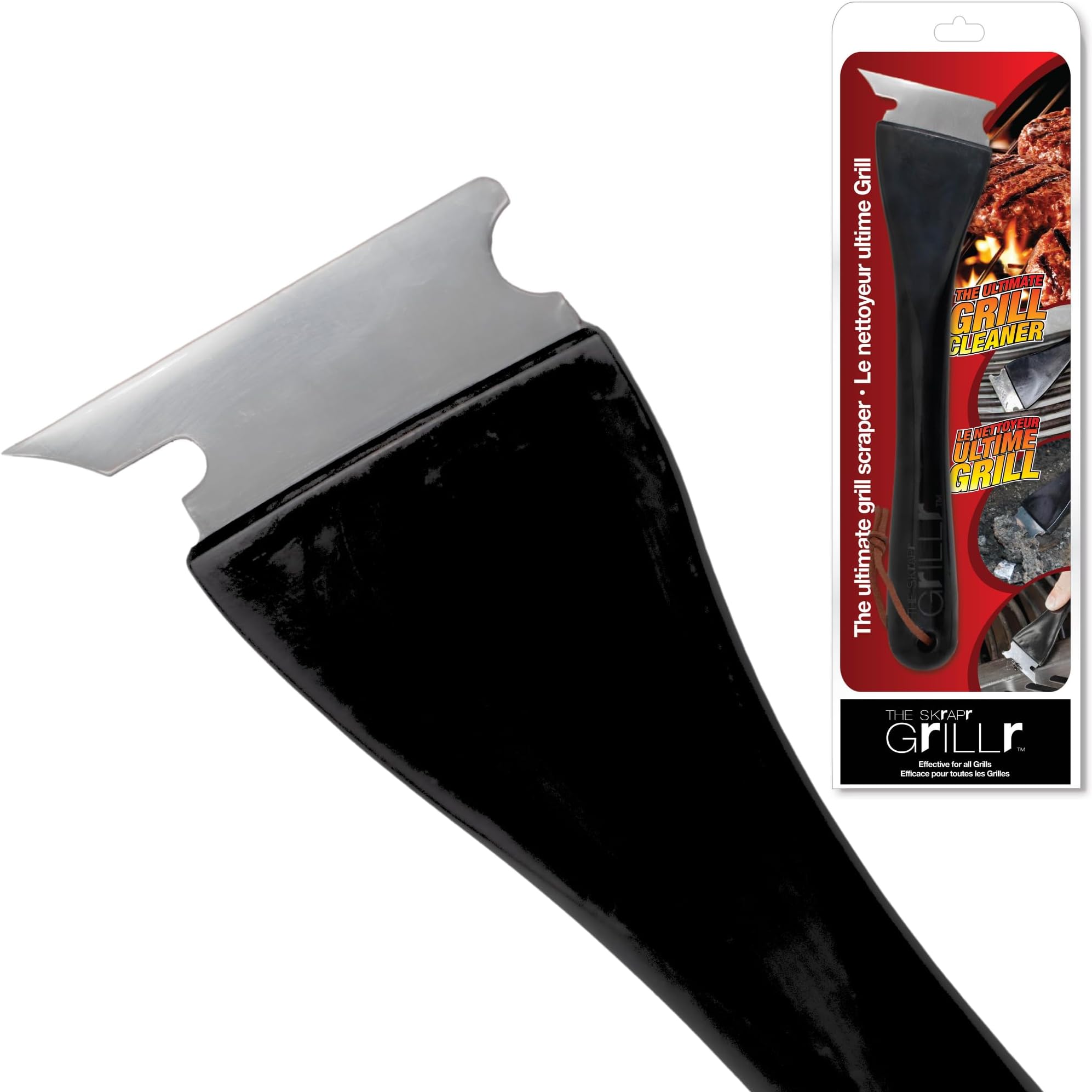 Grill Scraper 3-in-1 Gate Tool for Griddle, Smoker & BBQ | Stainless Steel Blade, Heat Resistant (460F), Rust Resistant for cleaning Tough Burnt-on Residue