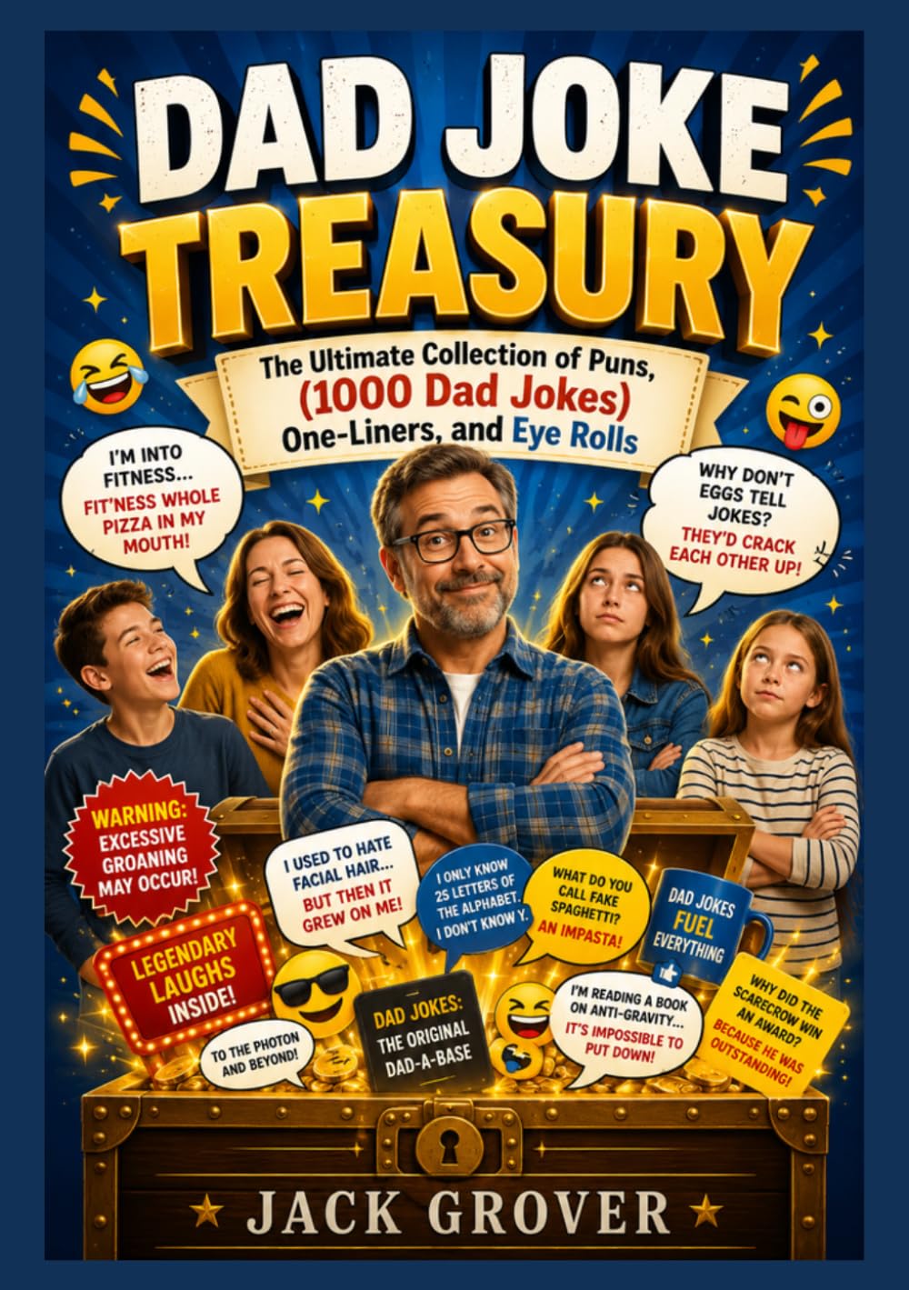 Dad Joke Treasury: The Ultimate Collection of Puns,(1000 Dad Jokes) One-Liners, and Eye Rolls
