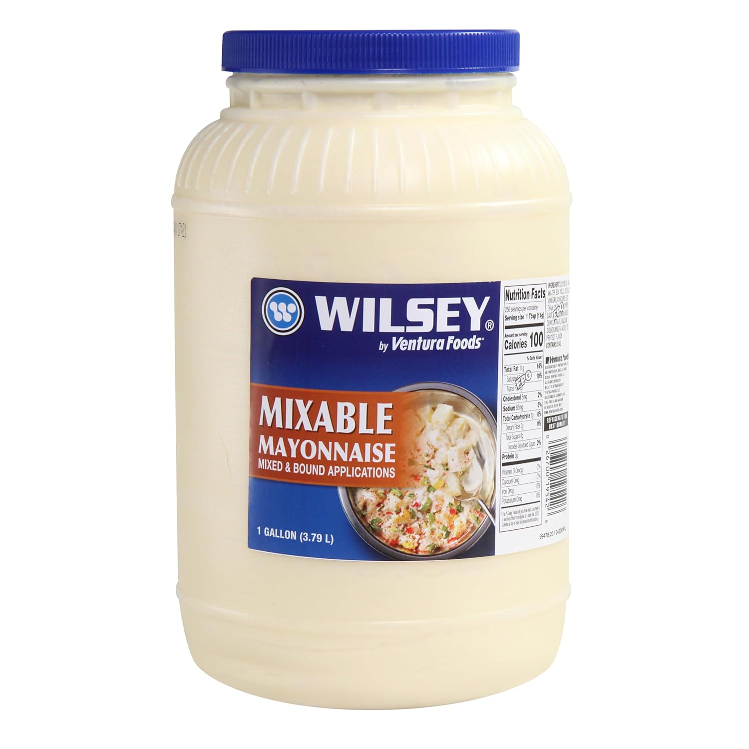 Wilsey Mixed & Bound Mayonnaise – Professional-Grade, Creamy Emulsion, Great for Salads, Crab Cakes, and More, 1 Gallon