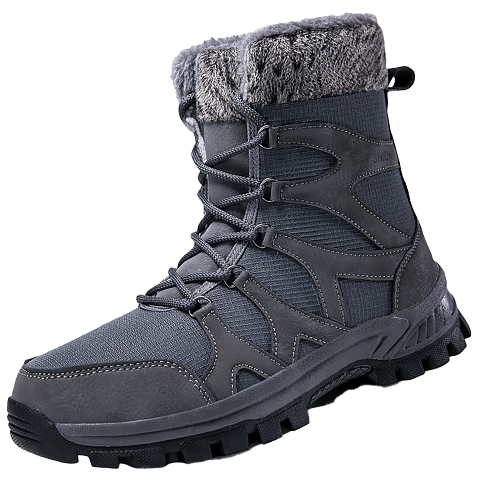 Chaussures Fourrées Homme Bottes de Neige Froides d'hiver Chaussures en Coton Rembourrées Chaussures de Neige pour Hommes et Femmes Chaussures de Ski en Plein Airbotte Femme Neige