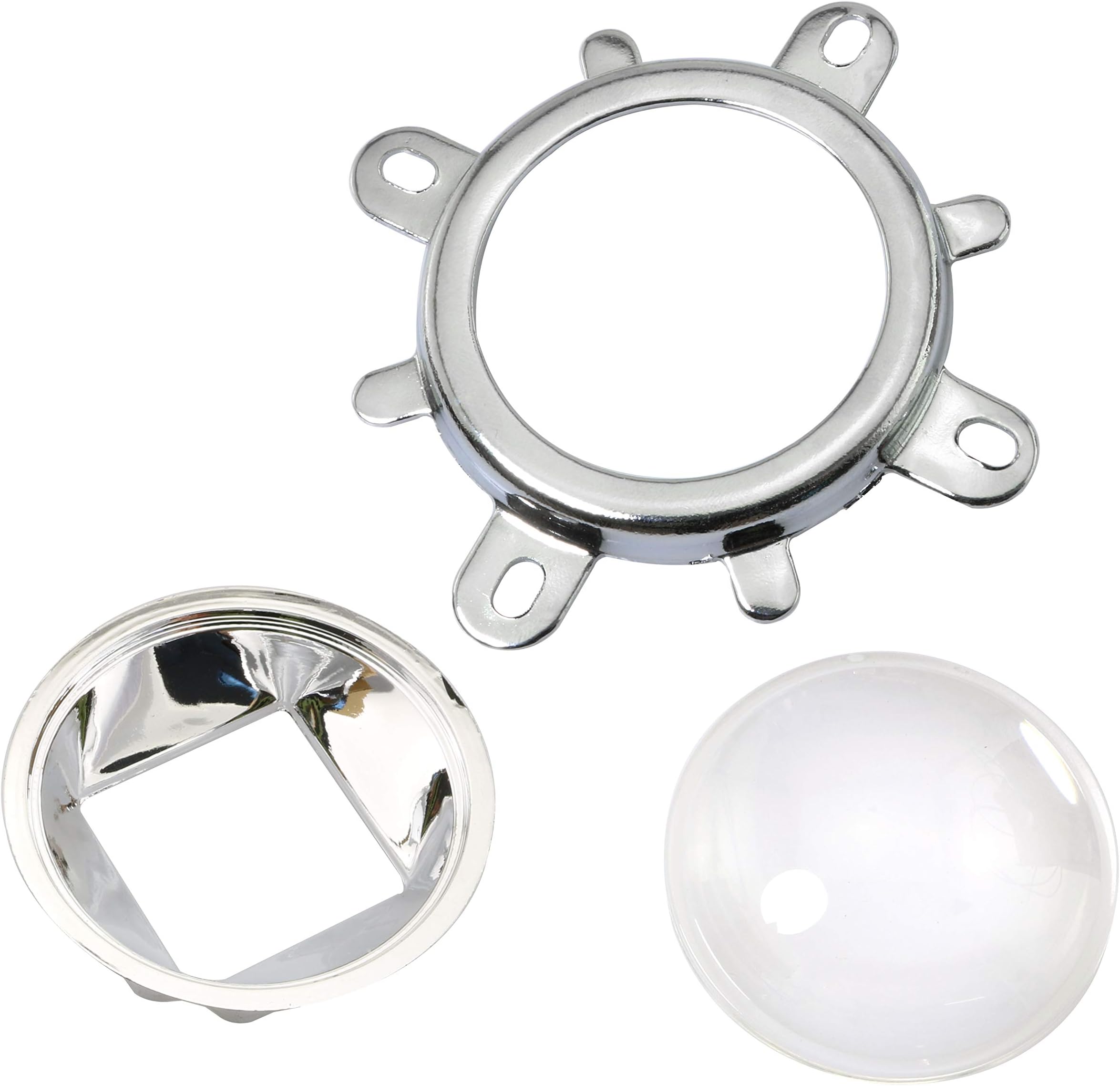 ToToT 1Set 120 Degrees 44mm Lens + 50mm Reflector Collimator Base Housing + Fixed Bracket for 20W-100W LED Light Lamp Lenses LED Reflector Cup KitToToT 1Set 120 Degrees 44mm Lens + 50mm Reflector Collimator Base Housing + Fixed Bracket for 20W-100W LED Light Lamp Lenses LED Reflector Cup Kit