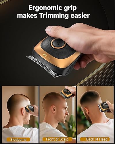 Miniatura 3 de Shortcut Pro - Kit de cortadora de pelo para hombres profesionales, kit de corte de pelo inalámbrico impermeable con hoja curva ancha, recortadora