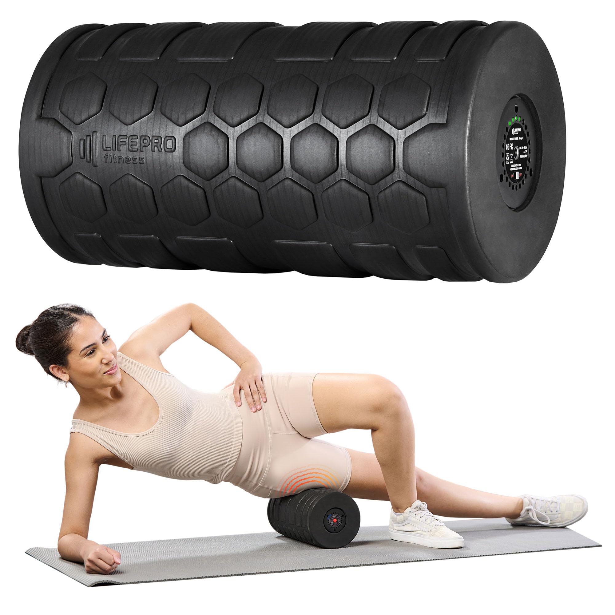 Photo 1 of LifePro 4 Speed Vibrating Foam Roller for Physical Therapy & Exercise - High-Intensity Vibrating Roller for Muscle Recovery & Pliability Training - Back Roller for Deep & Gentle Trigger Point Therapy